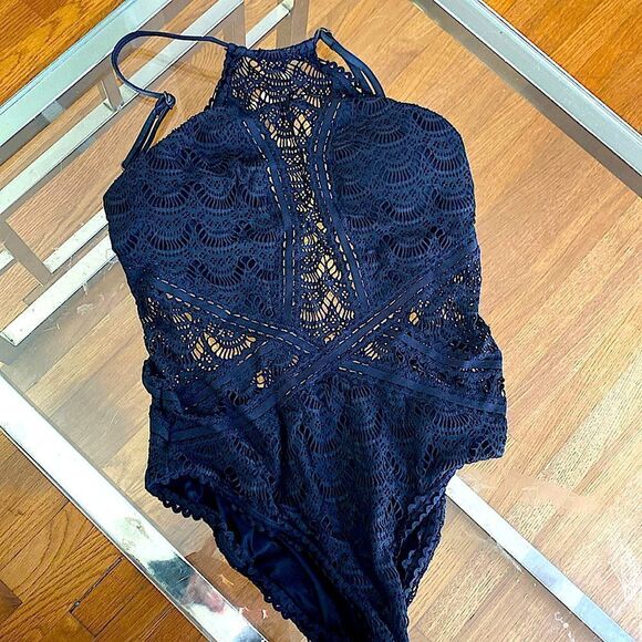 Becca one piece lace overlay shear panels at the waist ￼size S - Picture 1 of 5